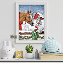 Load image into Gallery viewer, Diamond Painting - Full Round - christmas horse (30*40CM)