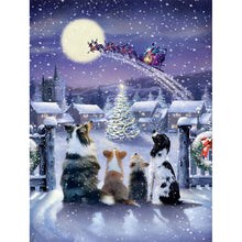 Load image into Gallery viewer, Diamond Painting - Full Round - Christmas cats and dogs (30*40CM)