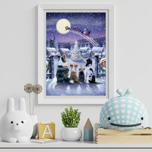 Load image into Gallery viewer, Diamond Painting - Full Round - Christmas cats and dogs (30*40CM)