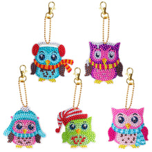 Load image into Gallery viewer, DIY Diamond Painting Keychain 5pcs (Double-Sided Diamond Paste)