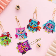 Load image into Gallery viewer, DIY Diamond Painting Keychain 5pcs (Double-Sided Diamond Paste)