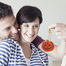 Load image into Gallery viewer, DIY Diamond Painting Keychain 5pcs (Double-Sided Diamond Paste)