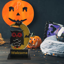 Load image into Gallery viewer, 5D DIY Diamond Painting Ornament Halloween Crystal Drill Wooden Christmas Decor
