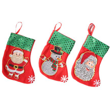 Load image into Gallery viewer, 3pcs Christmas Stockings Hanging Pendants DIY Diamond Painting Kit (WZ004)