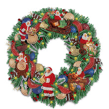 Load image into Gallery viewer, Diamond Painting - Partial Special Shaped - christmas wreath (30*30CM)