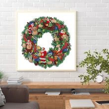 Load image into Gallery viewer, Diamond Painting - Partial Special Shaped - christmas wreath (30*30CM)