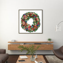 Load image into Gallery viewer, Diamond Painting - Partial Special Shaped - christmas wreath (30*30CM)