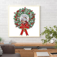 Load image into Gallery viewer, Diamond Painting - Partial Special Shaped - christmas wreath (30*30CM)
