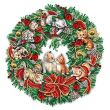 Load image into Gallery viewer, Diamond Painting - Partial Special Shaped - christmas wreath (30*30CM)