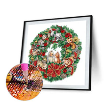 Load image into Gallery viewer, Diamond Painting - Partial Special Shaped - christmas wreath (30*30CM)