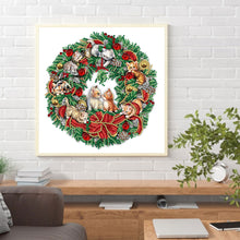 Load image into Gallery viewer, Diamond Painting - Partial Special Shaped - christmas wreath (30*30CM)