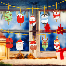 Load image into Gallery viewer, 10pcs Hanging Ornament Art Crafts 5D DIY Spot Drill Cartoon Christmas Decoration