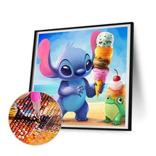 Load image into Gallery viewer, Diamond Painting - Full Round - Stitch eats ice cream (30*30CM)