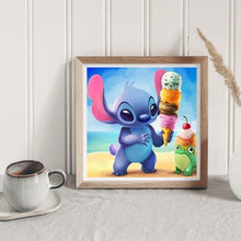 Load image into Gallery viewer, Diamond Painting - Full Round - Stitch eats ice cream (30*30CM)