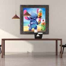 Load image into Gallery viewer, Diamond Painting - Full Round - Stitch eats ice cream (30*30CM)