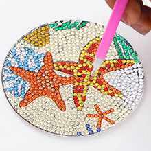 Load image into Gallery viewer, DIY Diamond Painting Coaster Non-slip 5/6/8pcs Cup Cushion Wooden Set Home Decor