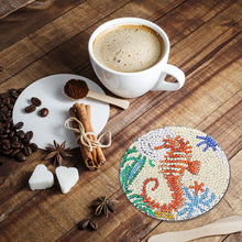 Load image into Gallery viewer, DIY Diamond Painting Coaster Non-slip 5/6/8pcs Cup Cushion Wooden Set Home Decor