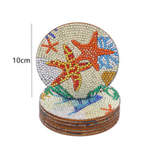 Load image into Gallery viewer, DIY Diamond Painting Coaster Non-slip 5/6/8pcs Cup Cushion Wooden Set Home Decor