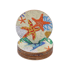 Load image into Gallery viewer, DIY Diamond Painting Coaster Non-slip 5/6/8pcs Cup Cushion Wooden Set Home Decor