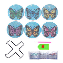 Load image into Gallery viewer, DIY Diamond Painting Coaster Non-slip 5/6/8pcs Cup Cushion Wooden Set Home Decor