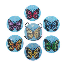 Load image into Gallery viewer, DIY Diamond Painting Coaster Non-slip 5/6/8pcs Cup Cushion Wooden Set Home Decor