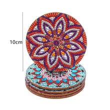 Load image into Gallery viewer, DIY Diamond Painting Coaster Non-slip 5/6/8pcs Cup Cushion Wooden Set Home Decor