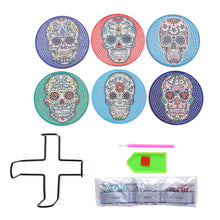 Load image into Gallery viewer, DIY Diamond Painting Coaster 6pcs/set Round Cup Cushion Home Decor (AA1120)