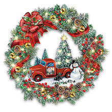 Load image into Gallery viewer, Diamond Painting - Full Round - christmas wreath (30*30CM)