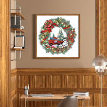 Load image into Gallery viewer, Diamond Painting - Full Round - christmas wreath (30*30CM)