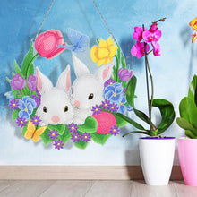 Load image into Gallery viewer, 5D Diamond Painting Pendant Art DIY Easter Bunny Acrylic Hanging Crafts (YH309)