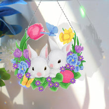 Load image into Gallery viewer, 5D Diamond Painting Pendant Art DIY Easter Bunny Acrylic Hanging Crafts (YH309)