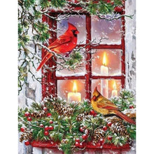Load image into Gallery viewer, Diamond Painting - Full Round - Christmas window bird (30*40CM)