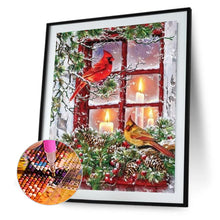 Load image into Gallery viewer, Diamond Painting - Full Round - Christmas window bird (30*40CM)