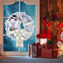 Load image into Gallery viewer, 25cm DIY Christmas Wreath Art Acylic Crystal Rhinestone Hanging Crafts (HH067)