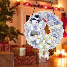 Load image into Gallery viewer, 25cm DIY Christmas Wreath Art Acylic Crystal Rhinestone Hanging Crafts (HH067)