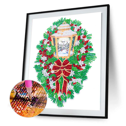 Diamond Painting - Partial Special Shaped - Christmas mood lights (30*40CM)