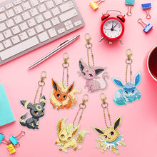 Load image into Gallery viewer, 6pcs/set Diamond Painting Keychains Acrylic DIY Key Chains Charm Crafts (YSK114)