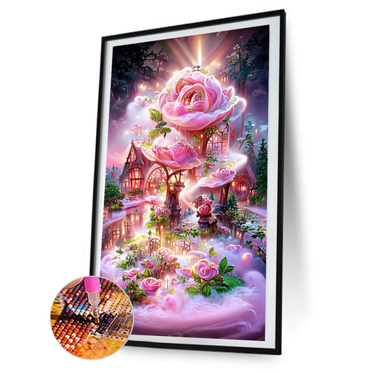 Diamond Painting - Full Round - rose castle (40*70CM)