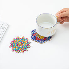 Load image into Gallery viewer, 6pcs/set Wooden Coaster Mandala Painting Coaster for Room Decoration (BD005)