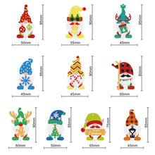 Load image into Gallery viewer, 10pcs Christmas Diamonds Key Chain Kit Special-shaped Drill PET Xmas Gnome Gifts