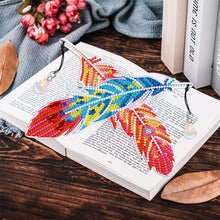 Load image into Gallery viewer, 6pcs Bookmark Student Gifts 5D DIY Feather Shape for Adults Kids (SQ201)