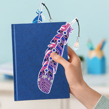 Load image into Gallery viewer, 6pcs Bookmark Student Gifts 5D DIY Feather Shape for Adults Kids (SQ201)