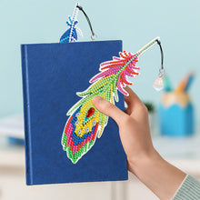 Load image into Gallery viewer, 6pcs Bookmark Student Gifts 5D DIY Feather Shape for Adults Kids (SQ201)