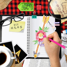 Load image into Gallery viewer, 6pcs Bookmark Student Gifts 5D DIY Feather Shape for Adults Kids (SQ203)