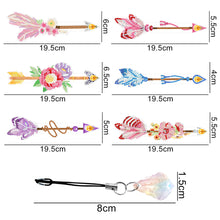 Load image into Gallery viewer, 6pcs Bookmark Student Gifts 5D DIY Feather Shape for Adults Kids (SQ203)