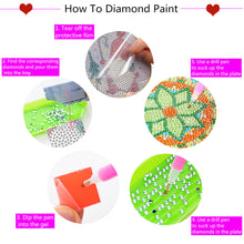 Load image into Gallery viewer, 12pcs DIY Coaster Diamond Painting Cup Cushion with Rack Home Decor (AA1132)