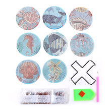 Load image into Gallery viewer, 8pcs DIY Coaster Diamond Painting Cup Cushion with Rack Home Decor (AA1136)