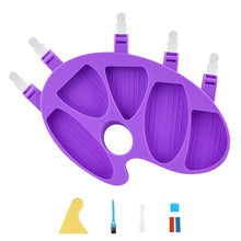 Load image into Gallery viewer, Large Bead Sorting Trays Plastic 5 Section Palm Bead Trays Kits (Purple)