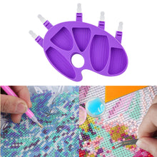 Load image into Gallery viewer, Large Bead Sorting Trays Plastic 5 Section Palm Bead Trays Kits (Purple)