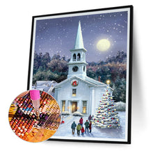 Load image into Gallery viewer, Diamond Painting - Full Round - Christmas Snow Church (30*40CM)